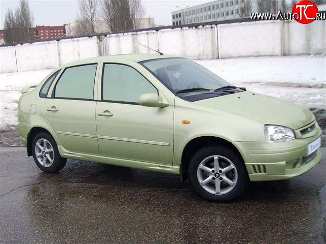 349 р. Комплект молдингов (4 шт.) Камея на двери Лада Калина 1119 (2004-2013) (Неокрашенные)  с доставкой в г. Пермь
