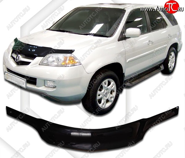 2 199 р. Дефлектор капота CA-Plastic Acura MDX YD1 дорестайлинг (2000-2003) (Classic черный, Без надписи)  с доставкой в г. Пермь