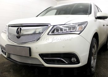 3 849 р. Нижняя решетка радиатора Allest Acura MDX YD3 дорестайлинг (2013-2016) (Хром)  с доставкой в г. Пермь. Увеличить фотографию 2