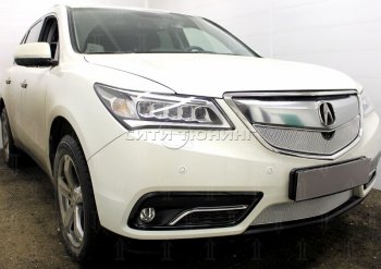 3 849 р. Нижняя решетка радиатора Allest Acura MDX YD3 дорестайлинг (2013-2016) (Хром)  с доставкой в г. Пермь. Увеличить фотографию 3