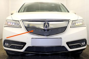 Зимняя заглушка решетки радиатора Стрелка 11 Премиум Acura MDX  YD3 (2013-2021) дорестайлинг, рестайлинг