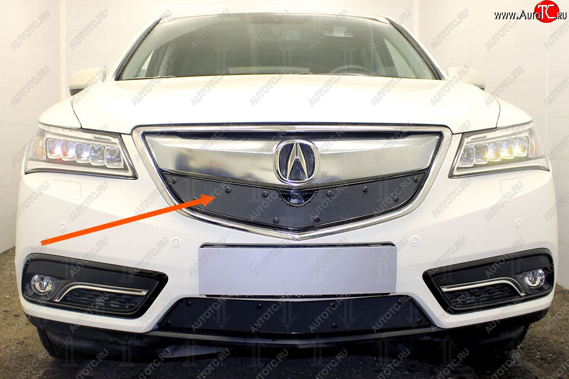 599 р. Зимняя заглушка решетки радиатора Стрелка 11 Премиум  Acura MDX  YD3 (2013-2021) дорестайлинг, рестайлинг  с доставкой в г. Пермь