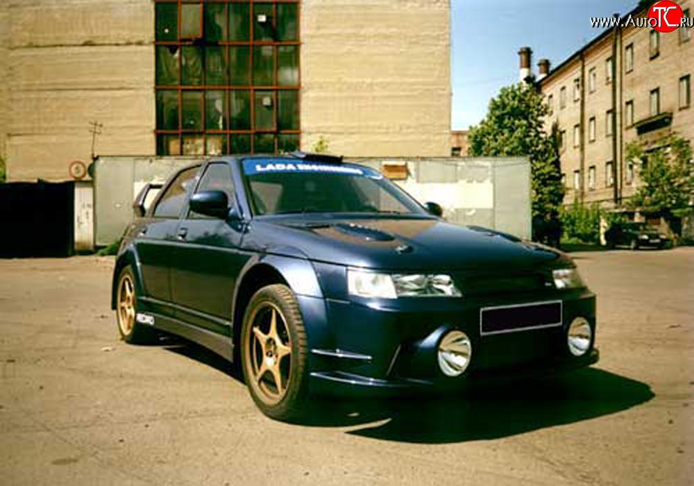8 649 р. Накладки дверей нижние WRC EVO Лада 2110 седан (1995-2007) (Неокрашенные)  с доставкой в г. Пермь
