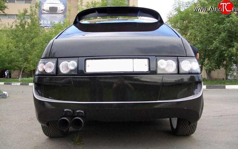 8 149 р. Задний бампер Я - Робот с расширителями арок Лада 2112 купе (2002-2009) (Неокрашенный)  с доставкой в г. Пермь