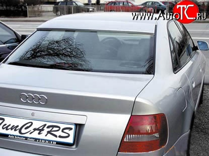2 749 р. Козырёк RS на заднее лобовое стекло автомобиля Audi A4 B5 8D2 седан 2-ой рестайлинг (1999-2001) (Неокрашенный)  с доставкой в г. Пермь