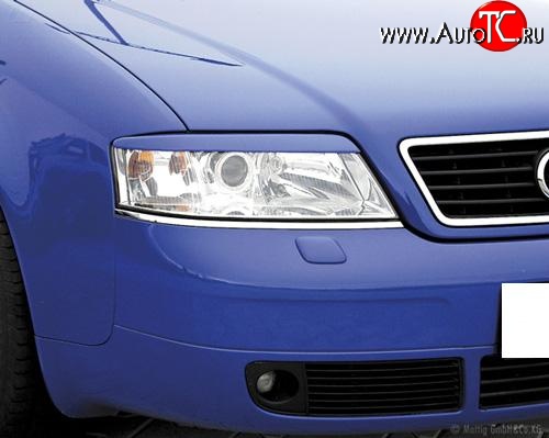 849 р. Реснички Power Style Audi A6 C5 дорестайлинг, седан (1997-2001) (Неокрашенные)  с доставкой в г. Пермь