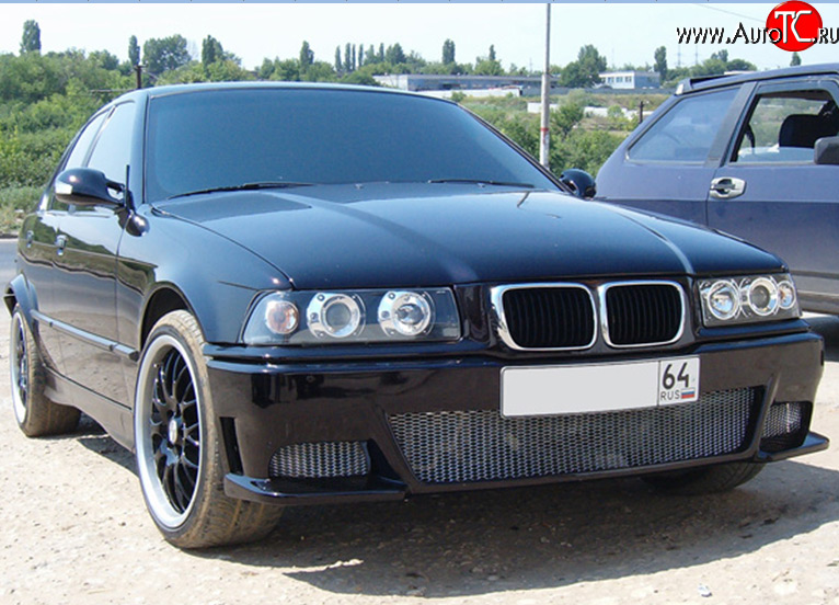 3 349 р. Передний бампер M-VRS BMW 3 серия E36 седан (1990-2000) (Неокрашенный)  с доставкой в г. Пермь