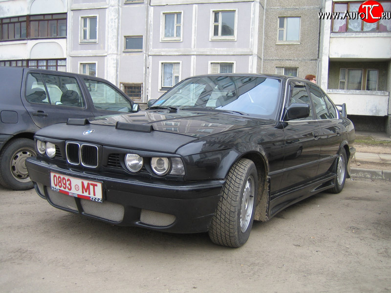 4 999 р. Накладка переднего бампера Uniq BMW 5 серия E34 седан дорестайлинг (1988-1994)  с доставкой в г. Пермь