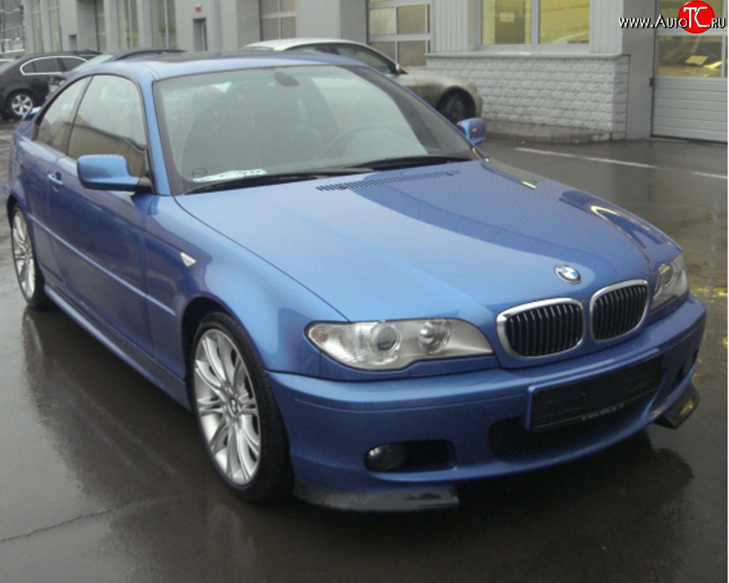 839 р. Накладки Sport-Style на передний бампер автомобиля BMW 3 серия E46 седан дорестайлинг (1998-2001) (Неокрашенная)  с доставкой в г. Пермь
