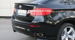 4 749 р. Накладки Global-Tuning на задний бампер автомобиля BMW X6 E71 дорестайлинг (2008-2012) (Неокрашенные)  с доставкой в г. Пермь. Увеличить фотографию 2