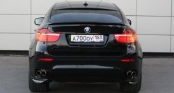 4 749 р. Накладки Global-Tuning на задний бампер автомобиля BMW X6 E71 дорестайлинг (2008-2012) (Неокрашенные)  с доставкой в г. Пермь. Увеличить фотографию 3
