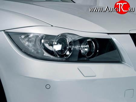 899 р. Реснички Style  BMW 3 серия ( E90,  E91) (2004-2012) седан дорестайлинг, седан рестайлинг, универсал рестайлинг (Неокрашенные)  с доставкой в г. Пермь