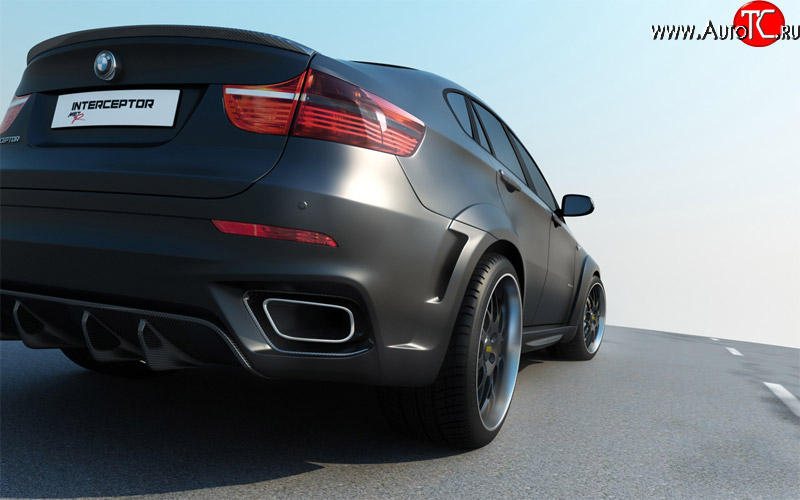 7 999 р. Лип Спойлер Interceptor BMW X6 E71 дорестайлинг (2008-2012) (Неокрашенный)  с доставкой в г. Пермь