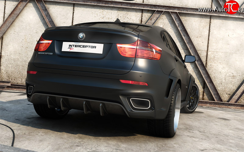 25 849 р. Комплект насадок на глушитель Interceptor BMW X6 E71 дорестайлинг (2008-2012)  с доставкой в г. Пермь