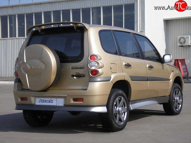 3 099 р. Спойлер Атака Лада 2123 (Нива Шевроле) дорестайлинг (2002-2008) (Неокрашенный)  с доставкой в г. Пермь