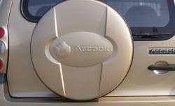 2 249 р. Чехол запасного колеса Атака Chevrolet Niva 2123 дорестайлинг (2002-2008) (Неокрашенный)  с доставкой в г. Пермь. Увеличить фотографию 2