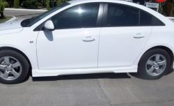 3 899 р. Пороги накладки Sport Style Chevrolet Cruze J300 седан рестайлинг (2012-2015) (Неокрашенные)  с доставкой в г. Пермь. Увеличить фотографию 2