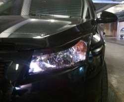 869 р. Реснички Style Chevrolet Cruze J305 хэтчбек дорестайлинг (2009-2012) (Неокрашенные)  с доставкой в г. Пермь. Увеличить фотографию 2