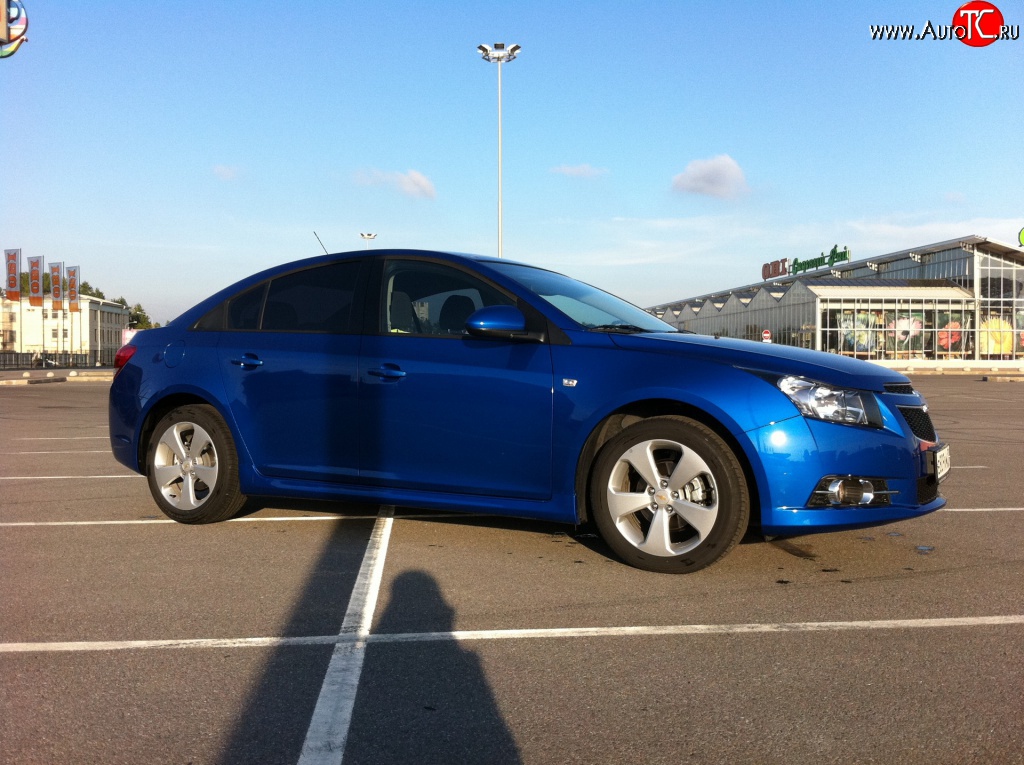 4 199 р. Пороги накладки Z-Line Chevrolet Cruze J300 седан рестайлинг (2012-2015) (Неокрашенные)  с доставкой в г. Пермь