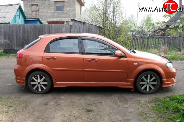 3 499 р. Пороги накладки Street Edition Chevrolet Lacetti хэтчбек (2002-2013) (Неокрашенные)  с доставкой в г. Пермь