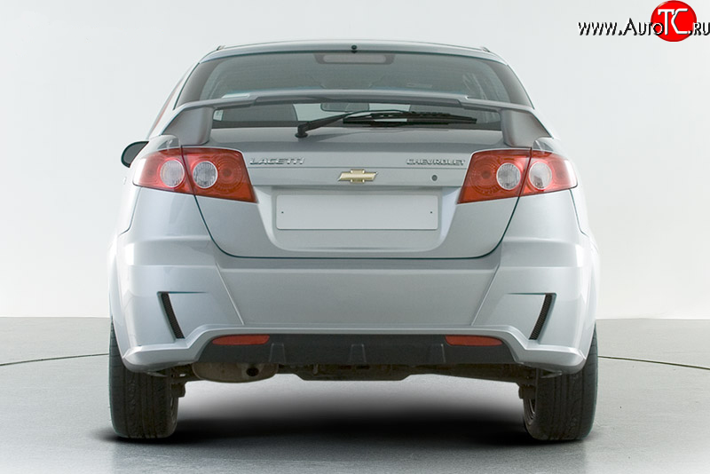 5 599 р. Задний бампер Sport на Chevrolet Lacetti хэтчбек (2002-2013) (Неокрашенный)  с доставкой в г. Пермь