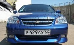 2 399 р. Накладка переднего бампера Tuning Zone Chevrolet Lacetti седан (2002-2013) (Неокрашенная)  с доставкой в г. Пермь. Увеличить фотографию 3