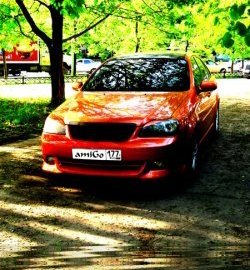 2 399 р. Накладка переднего бампера Tuning Zone Chevrolet Lacetti седан (2002-2013) (Неокрашенная)  с доставкой в г. Пермь. Увеличить фотографию 5
