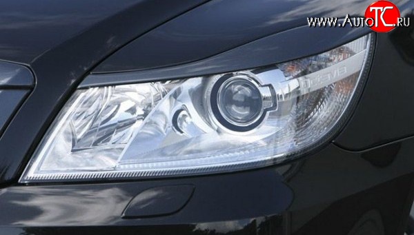 859 р. Реснички на фары СТ Skoda Octavia A5 рестайлинг универсал (2008-2013) (Неокрашенные)  с доставкой в г. Пермь
