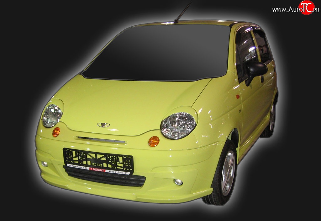 4 349 р. Накладка переднего бампера GT Dynamics Daewoo Matiz M100 дорестайлинг (1998-2000) (Неокрашенная)  с доставкой в г. Пермь
