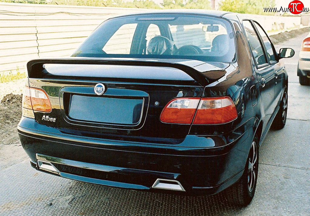 4 349 р. Накладка заднего бампера GT Dynamics Fiat Albea 170 седан (2002-2012) (Неокрашенная)  с доставкой в г. Пермь
