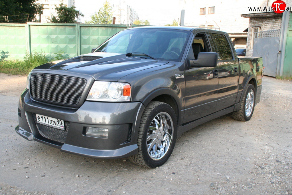 119 р. Передний бампер AS Concept Ford F 150 6 рестайлинг (2005-2008) (Неокрашенный)  с доставкой в г. Пермь