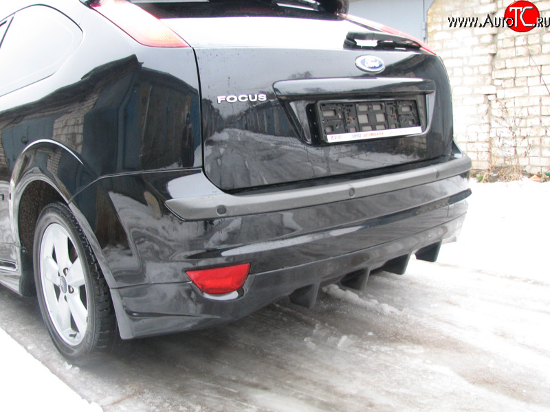 5 699 р. Накладка на задний бампер Bomb-Style Ford Focus 2 хэтчбэк 3 дв. дорестайлинг (2004-2007) (Неокрашенная)  с доставкой в г. Пермь