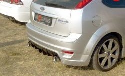 7 799 р. Юбка-диффузор заднего бампера Sport Ford Focus 2 хэтчбэк 3 дв. дорестайлинг (2004-2007) (Неокрашенная)  с доставкой в г. Пермь. Увеличить фотографию 3