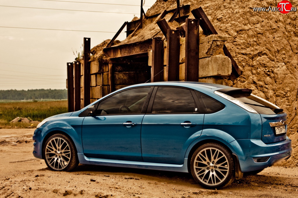 6 999 р. Пороги накладки ST Ford Focus 2 седан рестайлинг (2007-2011) (Неокрашенные)  с доставкой в г. Пермь
