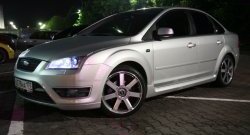 6 999 р. Пороги накладки ST Ford Focus 2 седан рестайлинг (2007-2011) (Неокрашенные)  с доставкой в г. Пермь. Увеличить фотографию 4