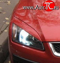 1 299 р. Реснички Sport-Style Ford Focus 2 универсал дорестайлинг (2004-2008) (Неокрашенные)  с доставкой в г. Пермь