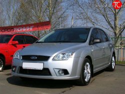 6 099 р. Передний бампер YTG Ford Focus 2  седан дорестайлинг (2004-2008) (Неокрашенный)  с доставкой в г. Пермь. Увеличить фотографию 2
