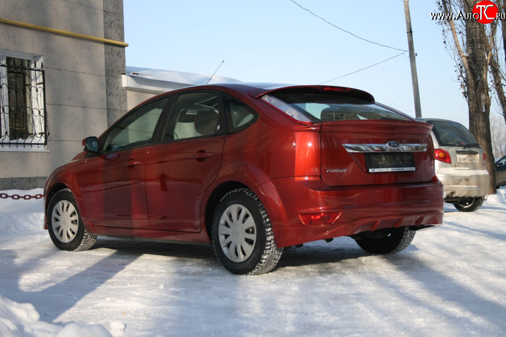 1 699 р. Накладка заднего бампера AutoTC Ford Focus 2 хэтчбэк 3 дв. рестайлинг (2007-2011) (Неокрашенная)  с доставкой в г. Пермь