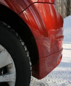 1 699 р. Накладка заднего бампера AutoTC Ford Focus 2 хэтчбэк 3 дв. рестайлинг (2007-2011) (Неокрашенная)  с доставкой в г. Пермь. Увеличить фотографию 4