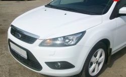 1 149 р. Комплект узких ресничек Loder Ford Focus 2 седан рестайлинг (2007-2011) (Неокрашенные)  с доставкой в г. Пермь. Увеличить фотографию 3