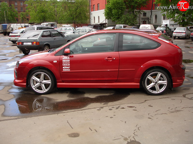 2 679 р. Пороги накладки Снайпер  Ford Focus  2 (2004-2011)  седан дорестайлинг, универсал дорестайлинг, хэтчбэк 3 дв. дорестайлинг, хэтчбэк 5 дв. дорестайлинг, седан рестайлинг, универсал рестайлинг, хэтчбэк 3 дв. рестайлинг, хэтчбэк 5 дв. рестайлинг (Неокрашенные)  с доставкой в г. Пермь