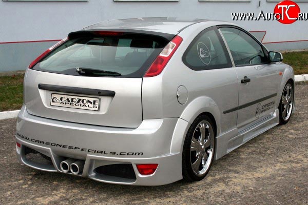 8 949 р. Задний бампер FUTURA Ford Focus 2 хэтчбэк 3 дв. дорестайлинг (2004-2007) (Неокрашенный)  с доставкой в г. Пермь