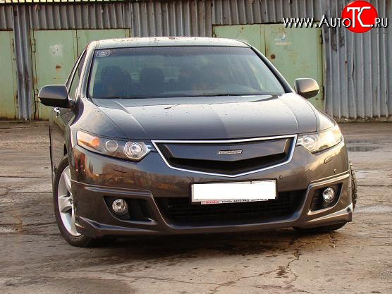 3 989 р. Вставка в оригинальную решетку радиатора MUGEN (дорестайлинг) Honda Accord 8 CU седан дорестайлинг (2008-2011) (Неокрашенная)  с доставкой в г. Пермь