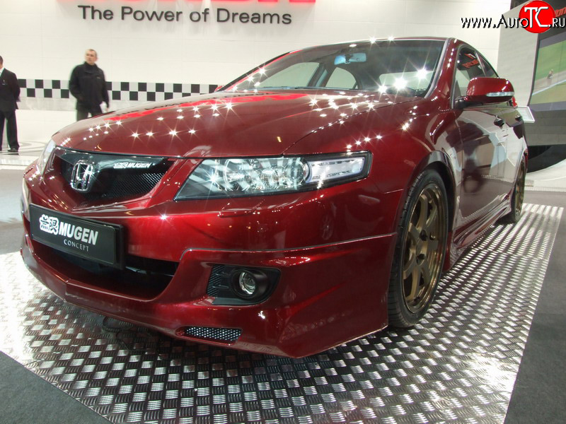 8 499 р. Накладка переднего бампера Mugen Style  Honda Accord ( 7 CL,  7 CM) (2005-2008) седан рестайлинг, универсал рестайлинг (Неокрашенная)  с доставкой в г. Пермь