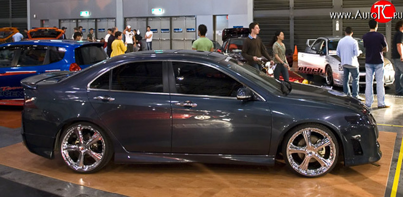 5 899 р. Пороги накладки Mugen Style дорестайлинг  Honda Accord  7 CL (2002-2005) седан дорестайлинг (Неокрашенные)  с доставкой в г. Пермь