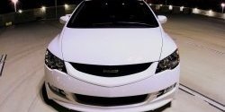 4 599 р. Решётка радиатора Mugen Style  Honda Civic  FD (2009-2011) седан рестайлинг (Неокрашенная)  с доставкой в г. Пермь. Увеличить фотографию 5