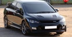 27 999 р. Пластиковый капот Mugen Style Honda Civic FD седан дорестайлинг (2005-2008) (Неокрашенный)  с доставкой в г. Пермь. Увеличить фотографию 5
