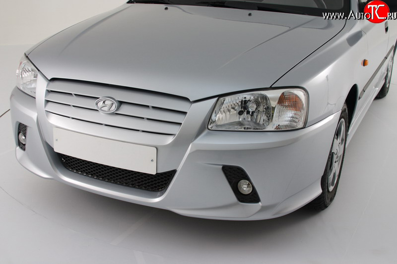 5 099 р. Передний бампер Классик Hyundai Accent 2 LC седан дорестайлинг (ТагАЗ) (1999-2012) (Неокрашенный)  с доставкой в г. Пермь