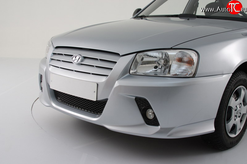 2 399 р. Противотуманные фары в передний бампер Классик Hyundai Accent 2 LC седан дорестайлинг (ТагАЗ) (1999-2012)  с доставкой в г. Пермь