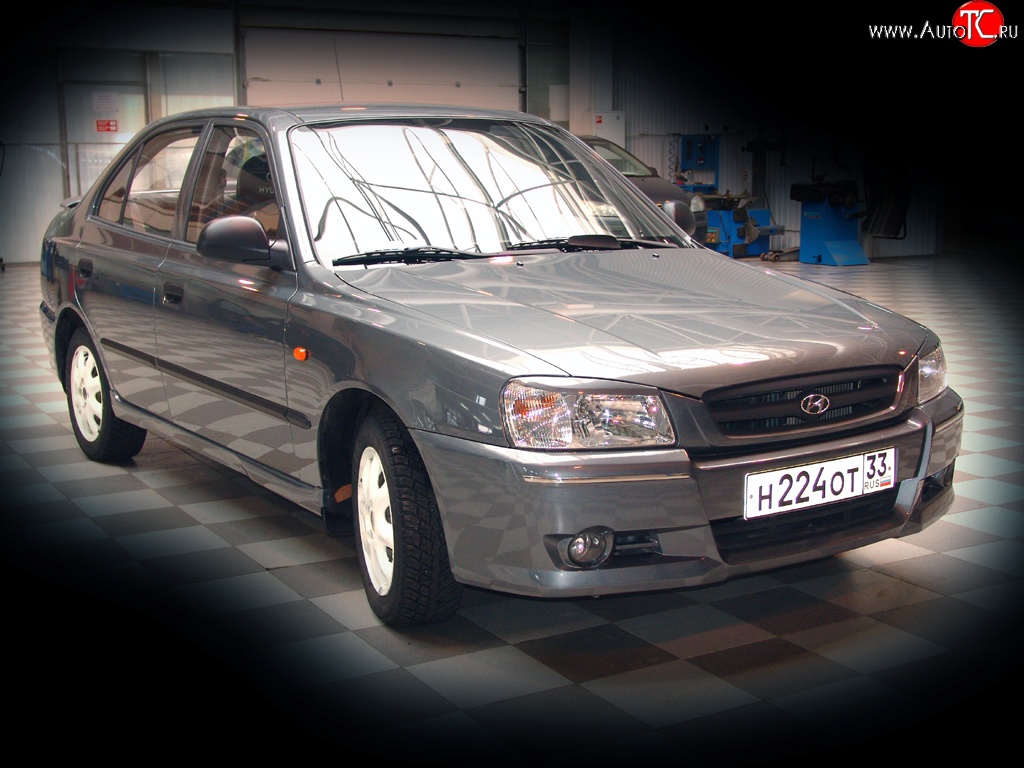 459 р. Реснички E-Sport Hyundai Accent 2 LC седан дорестайлинг (ТагАЗ) (1999-2012) (Неокрашенные)  с доставкой в г. Пермь